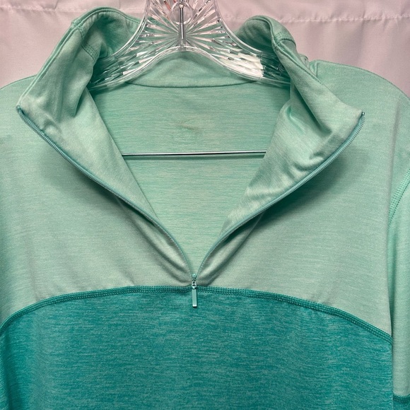 Women's Brooks 1/2 Zip Sweat-Wicking Long Sleeve Activewear Shirt Green Size L - Picture 2 of 10